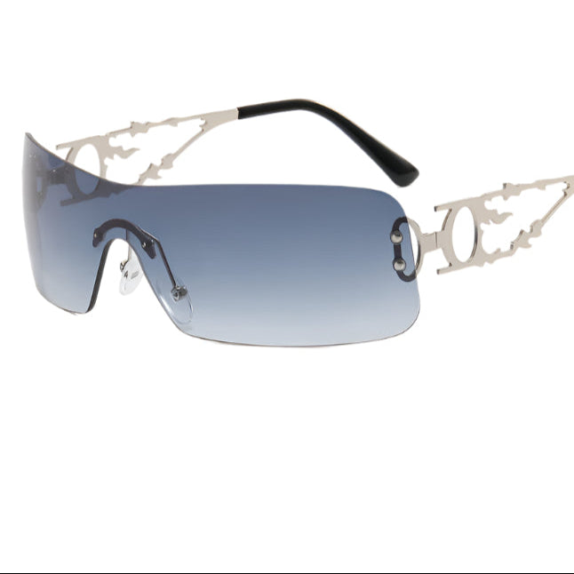 New Personality Trendy Sunglasses Conjoined Sunglasses Ladies