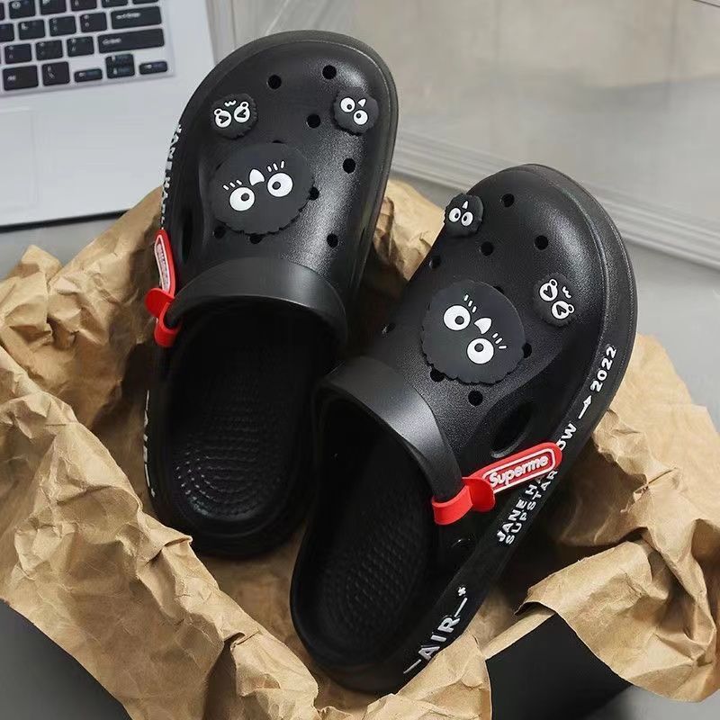 Super Soft New Hole Shoes Men&#039;s Thick-soled Non-slip Breathable Two-way Big Toe Shoes Men&#039;s Outdoor Sandals Ins Home