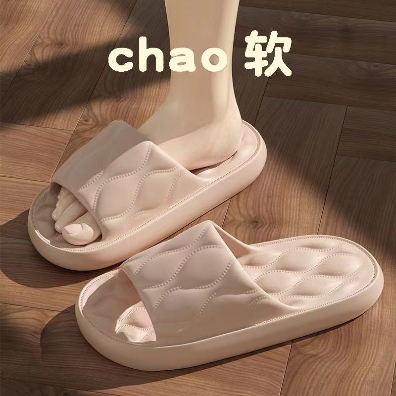 Dropshipping And Free Shipping For Couples, Thick-soled, Simple Slip-on Slip-ons For Women, Summer Indoor Home, Non-slip Bathroom Home