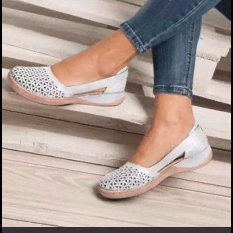 Women&#039;s Summer Fashion Sandals Women&#039;s Closed Toe Hollow Plus Size Flat Women&#039;s Shoes Thick Sole Single Shoes Breathable Women&#039;s Shoes