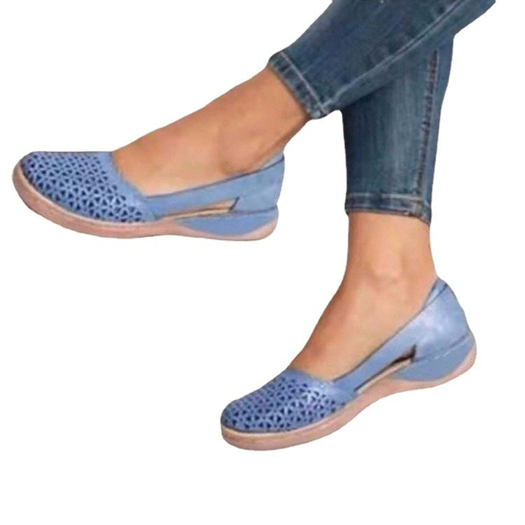 Women&#039;s Summer Fashion Sandals Women&#039;s Closed Toe Hollow Plus Size Flat Women&#039;s Shoes Thick Sole Single Shoes Breathable Women&#039;s Shoes