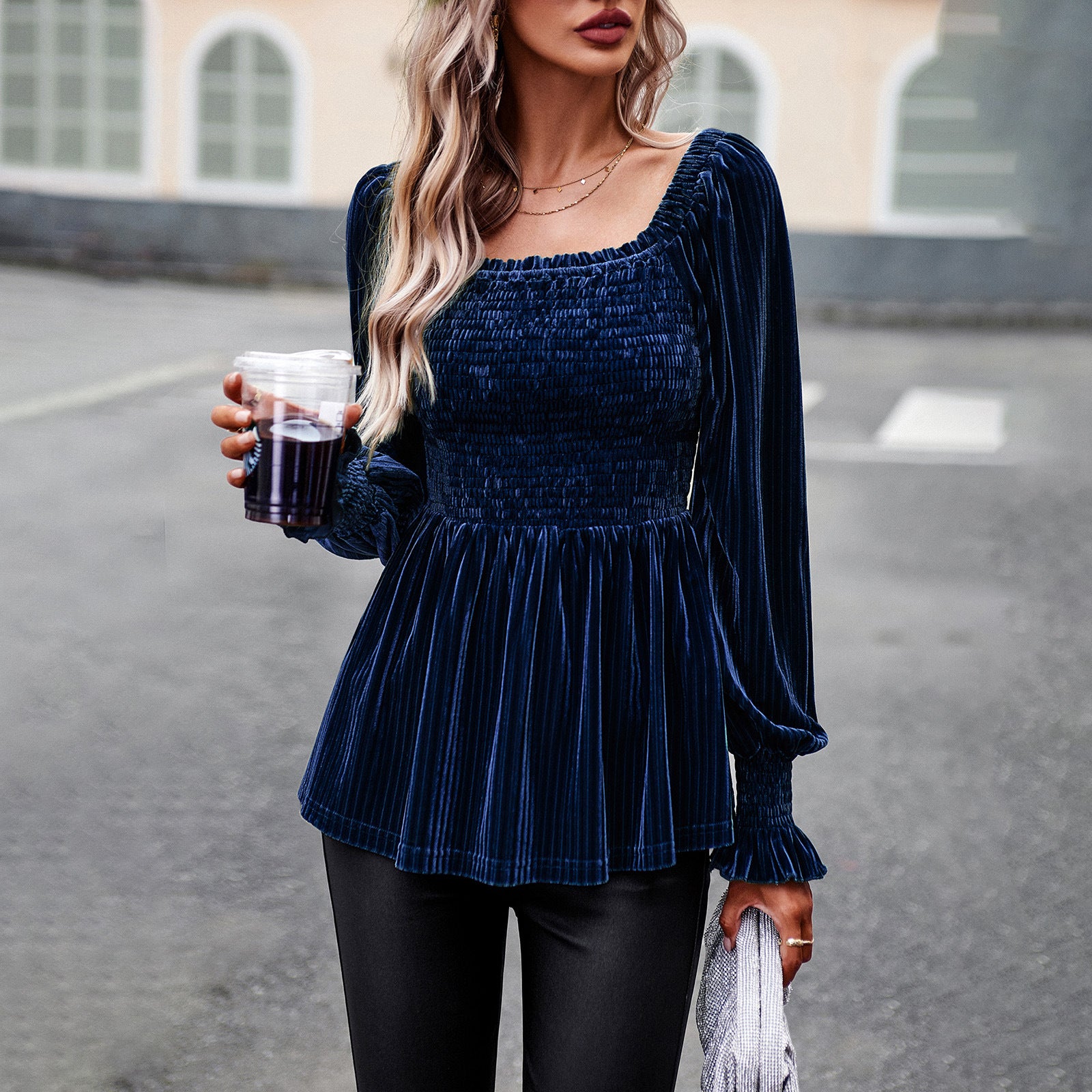 Elegant Velvet Blouse