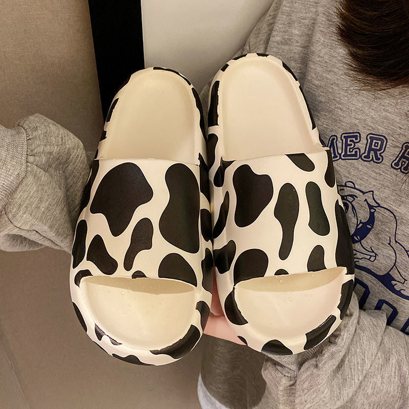 Women&#039;s Summer Anti-slip Thick-soled Animal League Couple Cute Cartoon Student Cartoon Flip-flops