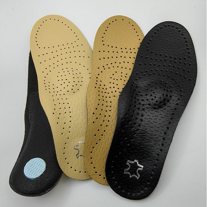 Leather Foot Arch Correction Insole Regenerated Leather EVApp Material Shock Absorption And Sweat Absorption Four Seasons Applicable Insole Factory Supply