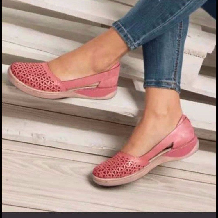 Women&#039;s Summer Fashion Sandals Women&#039;s Closed Toe Hollow Plus Size Flat Women&#039;s Shoes Thick Sole Single Shoes Breathable Women&#039;s Shoes
