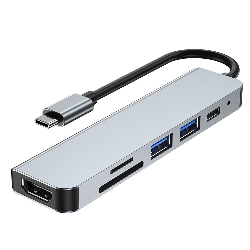 Cross-border Six-in-one Docking Station Usb C Hub3.0 Applicable To MacBook Notebook Type-c Docking Station