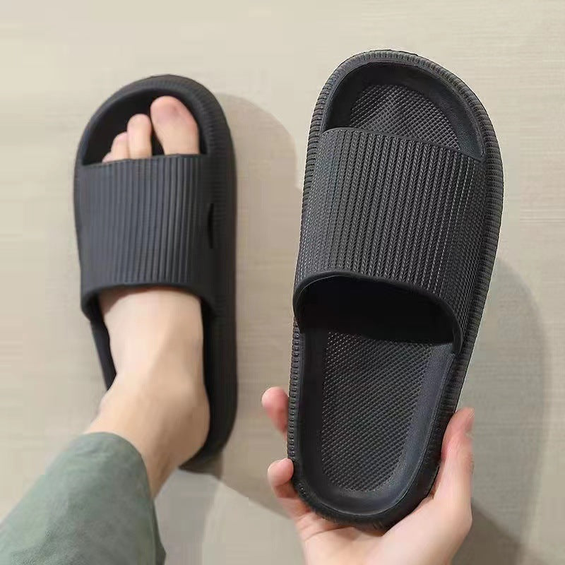 Dropshipping And Free Shipping For Couples, Thick-soled, Simple Slip-on Slip-ons For Women, Summer Indoor Home, Non-slip Bathroom Home