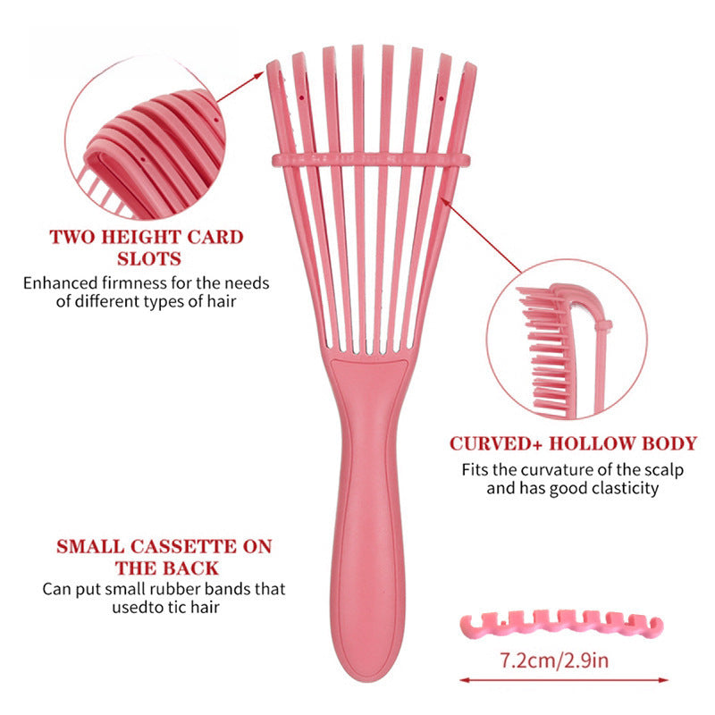 Women&#039;s Shampoo Straight Octopus Comb Hairdressing Big Bend Comb Straight Roll Shape Octopus Rib Comb