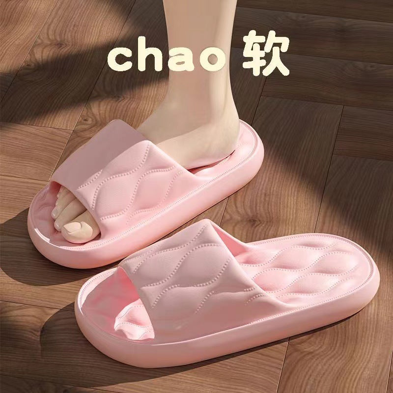 Dropshipping And Free Shipping For Couples, Thick-soled, Simple Slip-on Slip-ons For Women, Summer Indoor Home, Non-slip Bathroom Home