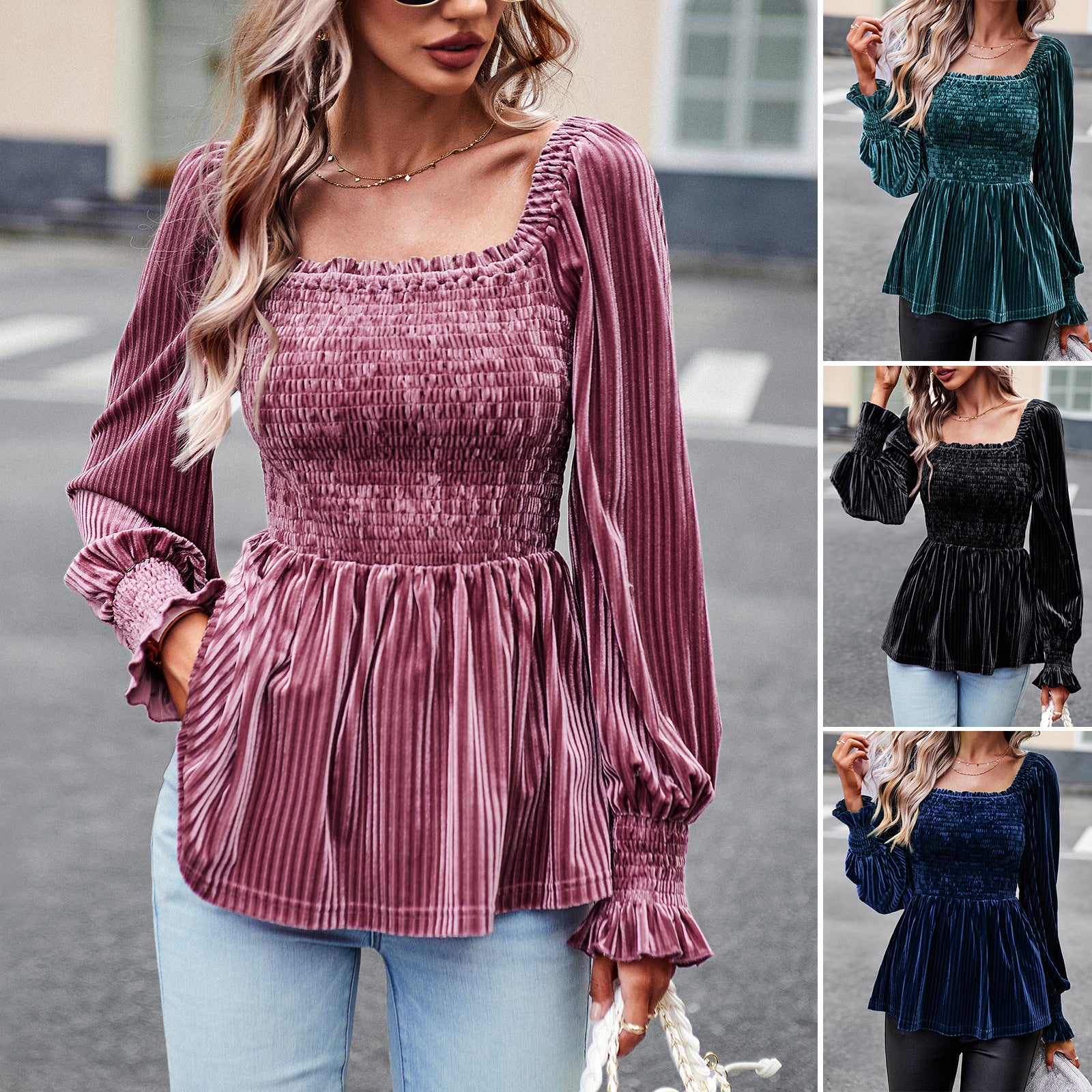 Elegant Velvet Blouse