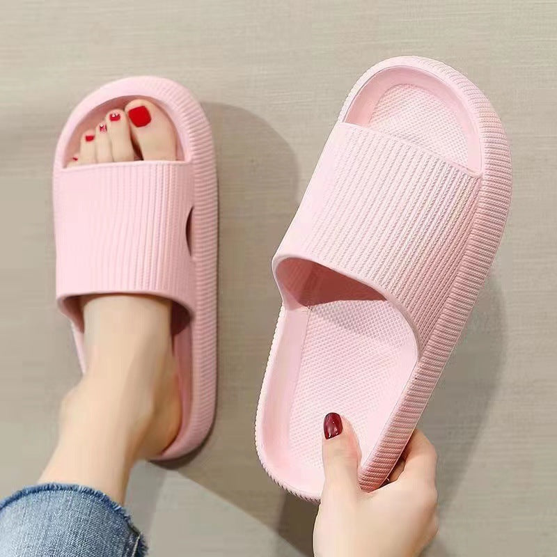 Dropshipping And Free Shipping For Couples, Thick-soled, Simple Slip-on Slip-ons For Women, Summer Indoor Home, Non-slip Bathroom Home