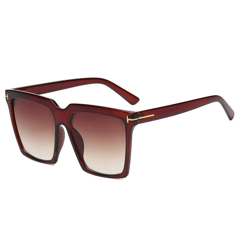 Square Frame Sunglasses Personalized Street Shooting Men And Ladies T-shaped Sunglasses