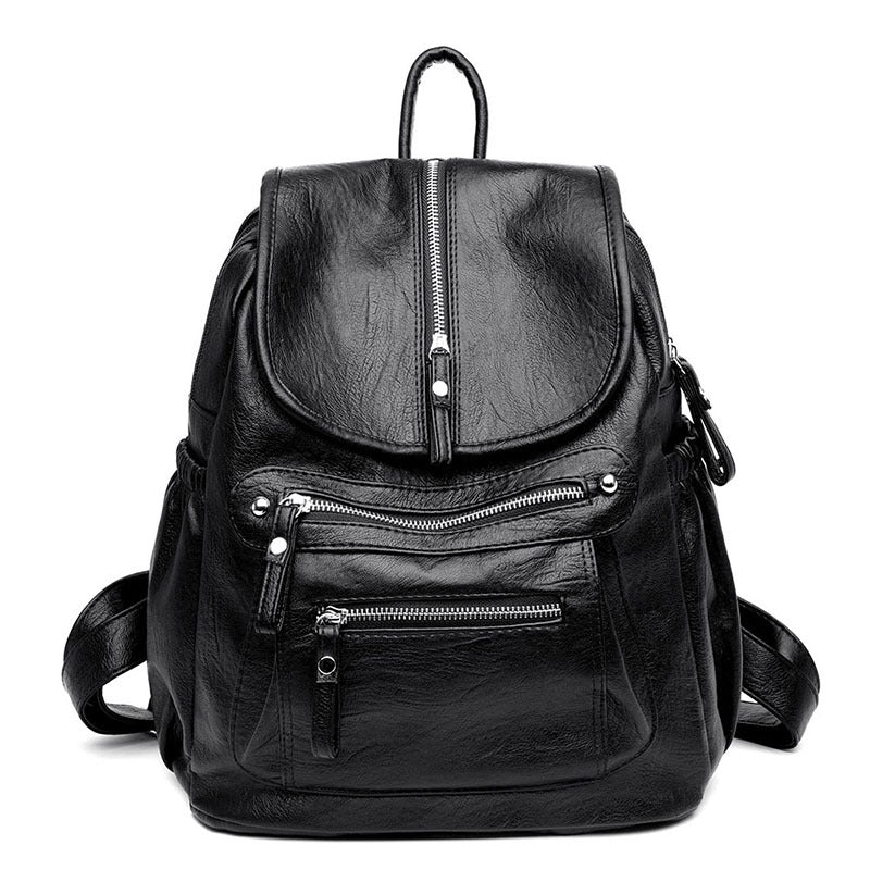 2023 New Cross-border Korean Version Trendy Fashionable Casual Women&#039;s Bag Large Capacity School Bag Simple Travel Backpack Bag