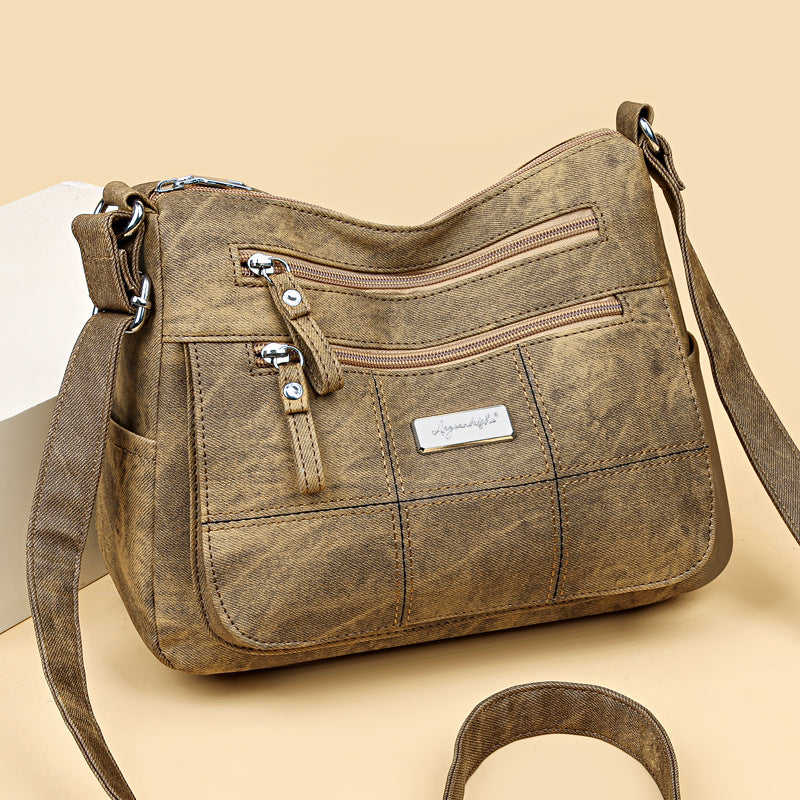 Middle-aged And Elderly Women&#039;s Bag Cross-border New Fashion Shoulder Bag Messenger Bag Simple All-Match Girl Mother Bag Large Capacity