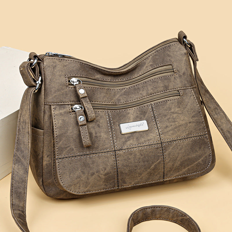 Middle-aged And Elderly Women&#039;s Bag Cross-border New Fashion Shoulder Bag Messenger Bag Simple All-Match Girl Mother Bag Large Capacity