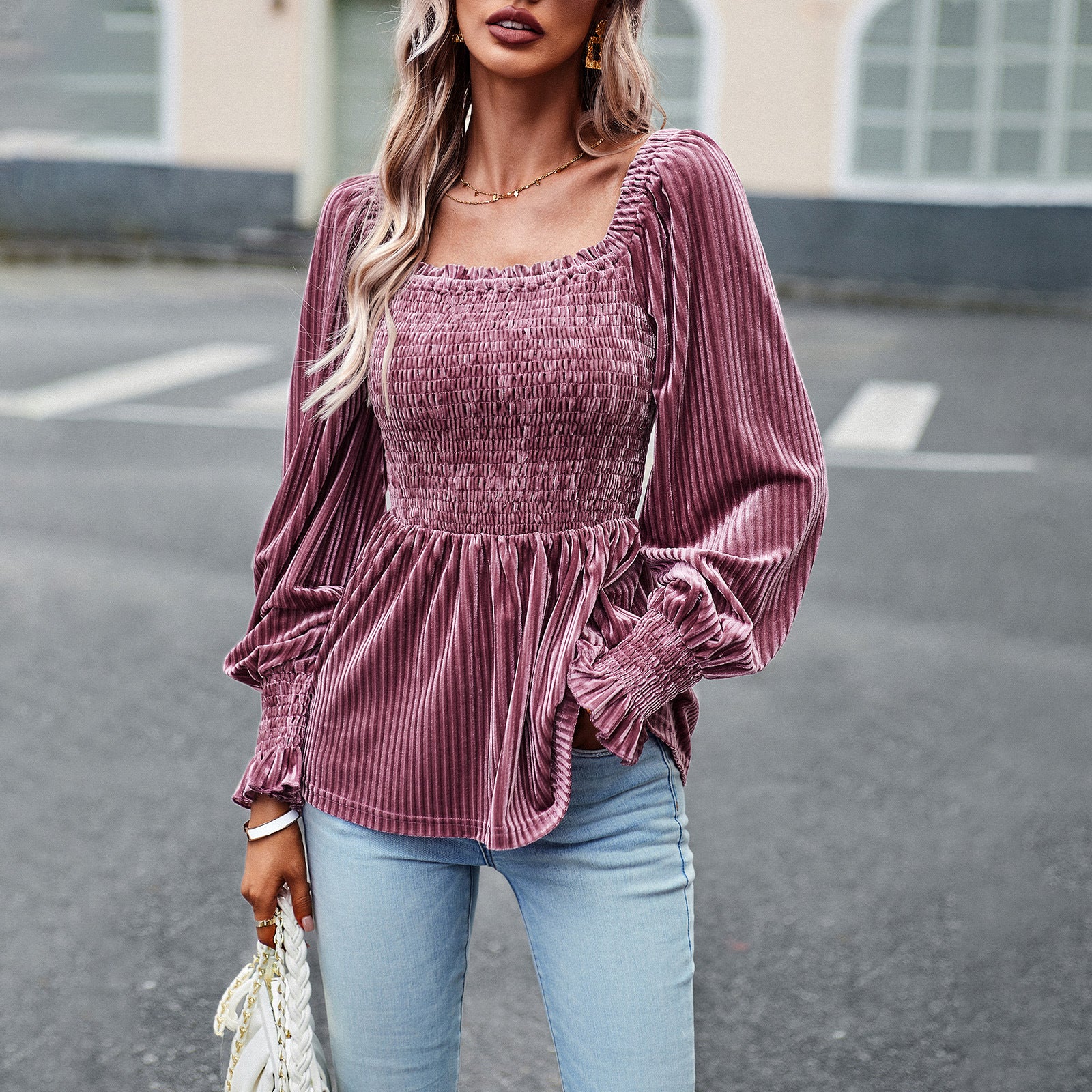 Elegant Velvet Blouse