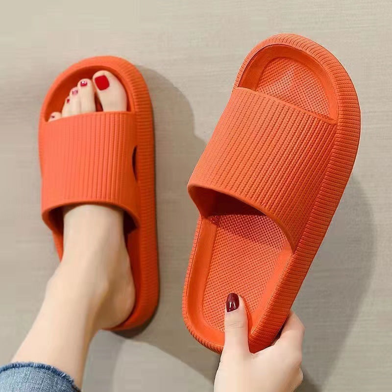 Dropshipping And Free Shipping For Couples, Thick-soled, Simple Slip-on Slip-ons For Women, Summer Indoor Home, Non-slip Bathroom Home