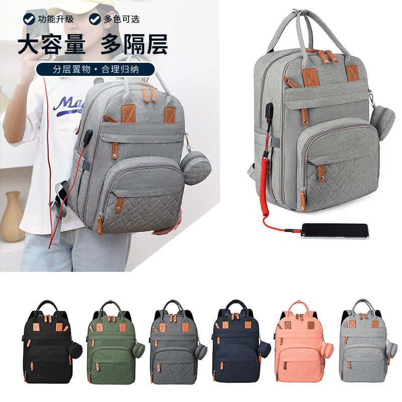 Popular New Fashion Large-capacity Mummy Bag European And American Fashion Multi-functional Women&#039;s Baby Bag