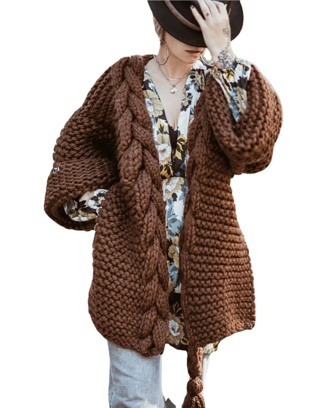 Elegant Tassel Knitted Cardigan