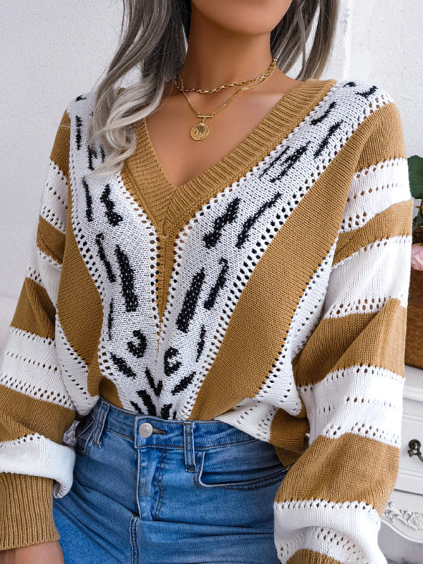 Contrast Knitted Sweater