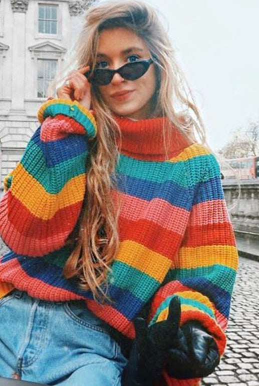Farverig sweater